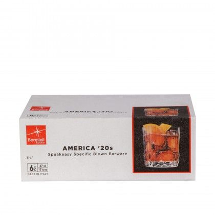 Copo Vidro America 20s sem P Wisky 37cl Pack 6