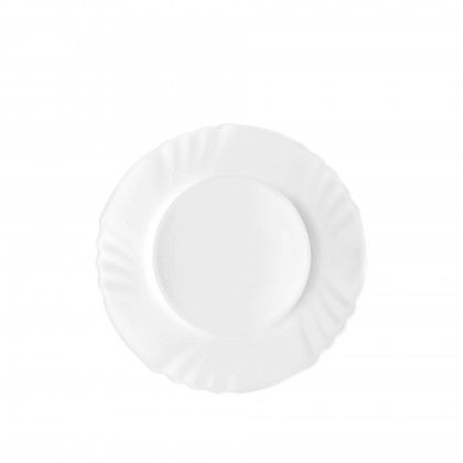 Prato Vidro Opaco Ebro Sobremesa Branco 20X1.8cm