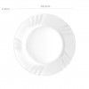 Prato Vidro Opaco Ebro Raso Branco 25.5X2.2cm