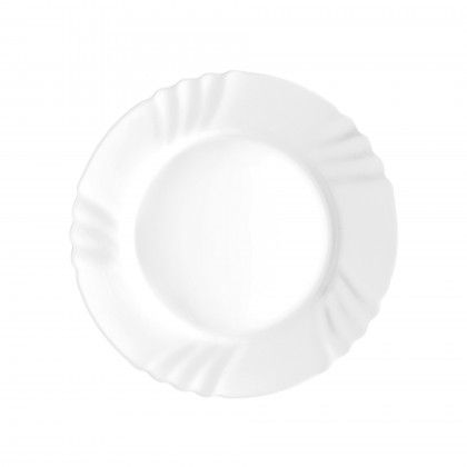 Prato Vidro Opaco Ebro Raso Branco 25.5X2.2cm