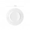 Prato Vidro Opaco Ebro Sobremesa Branco 20X1.8cm