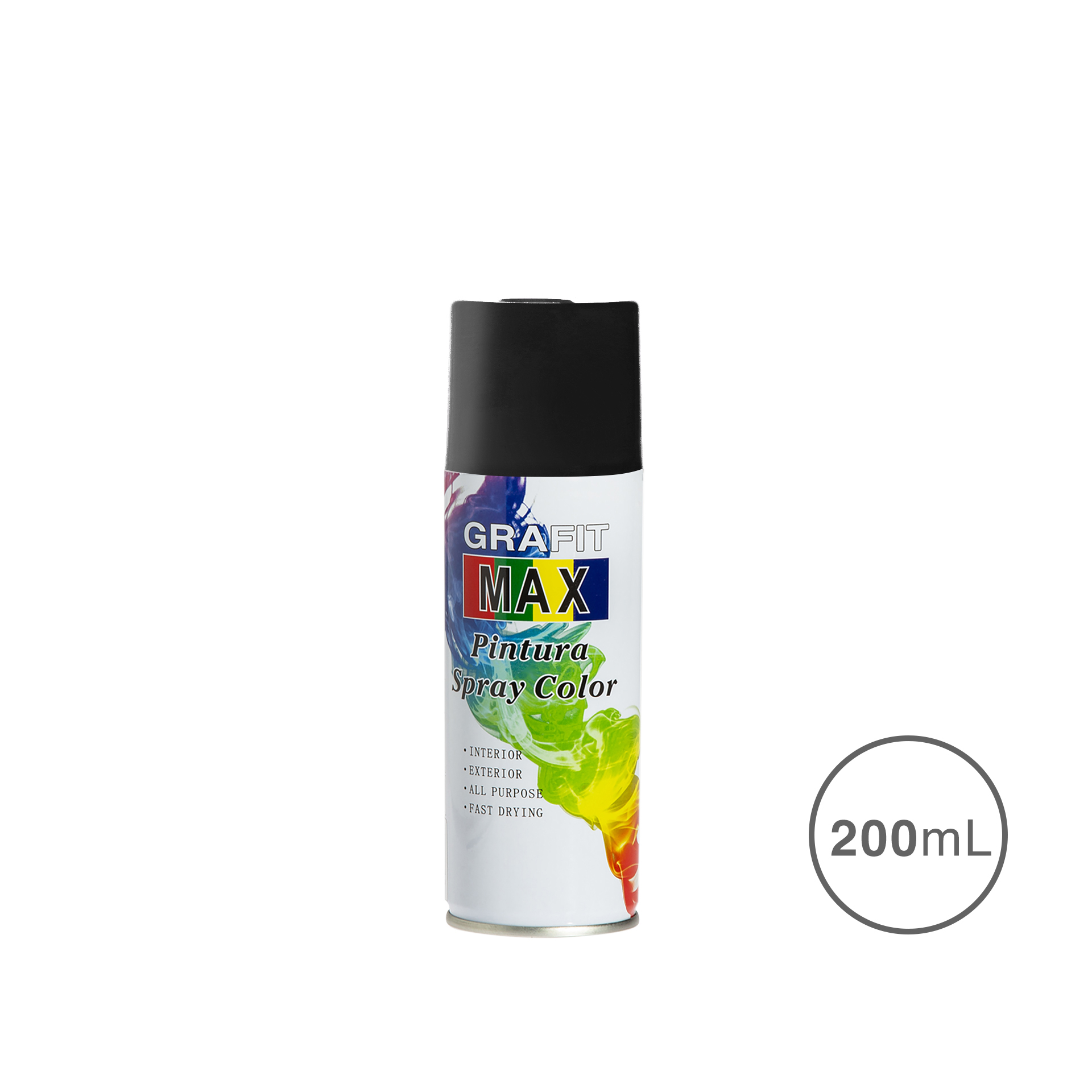 Spray Grafit Max Preto Mate 200ml