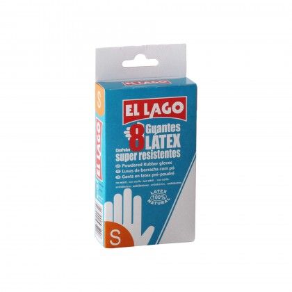 Luvas Latex com P Tamanho S Pack 8