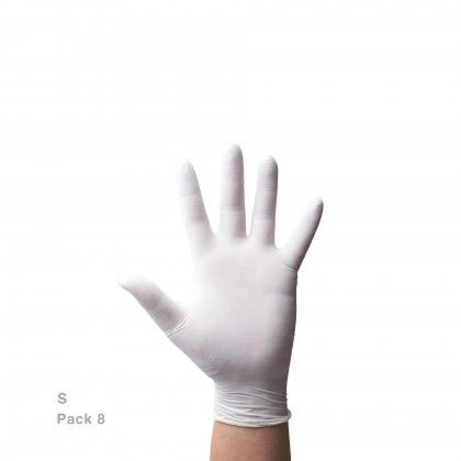 Luvas Latex com P Tamanho S Pack 8