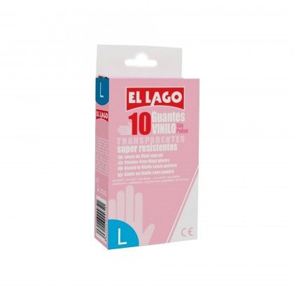 Luva El Lago Vinil sem P Tamanho L Pack 10