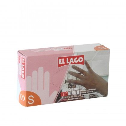 Luvas Vinil Transparente Tamanho S Pack 100