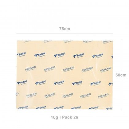 Papel Seda Sadipal Amarelo Pastel 18gr 50X75cm Pack 26