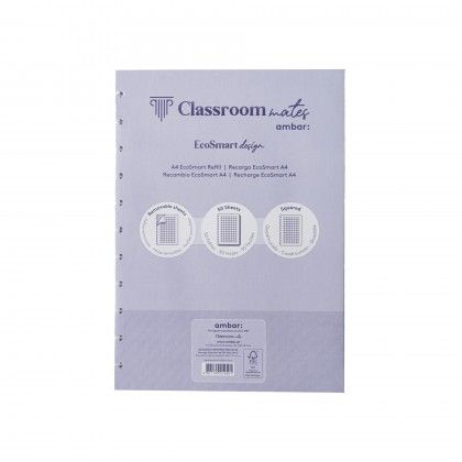 Recarga Caderno Inteligente Ecosmart Quadriculado A4 50F 100gr