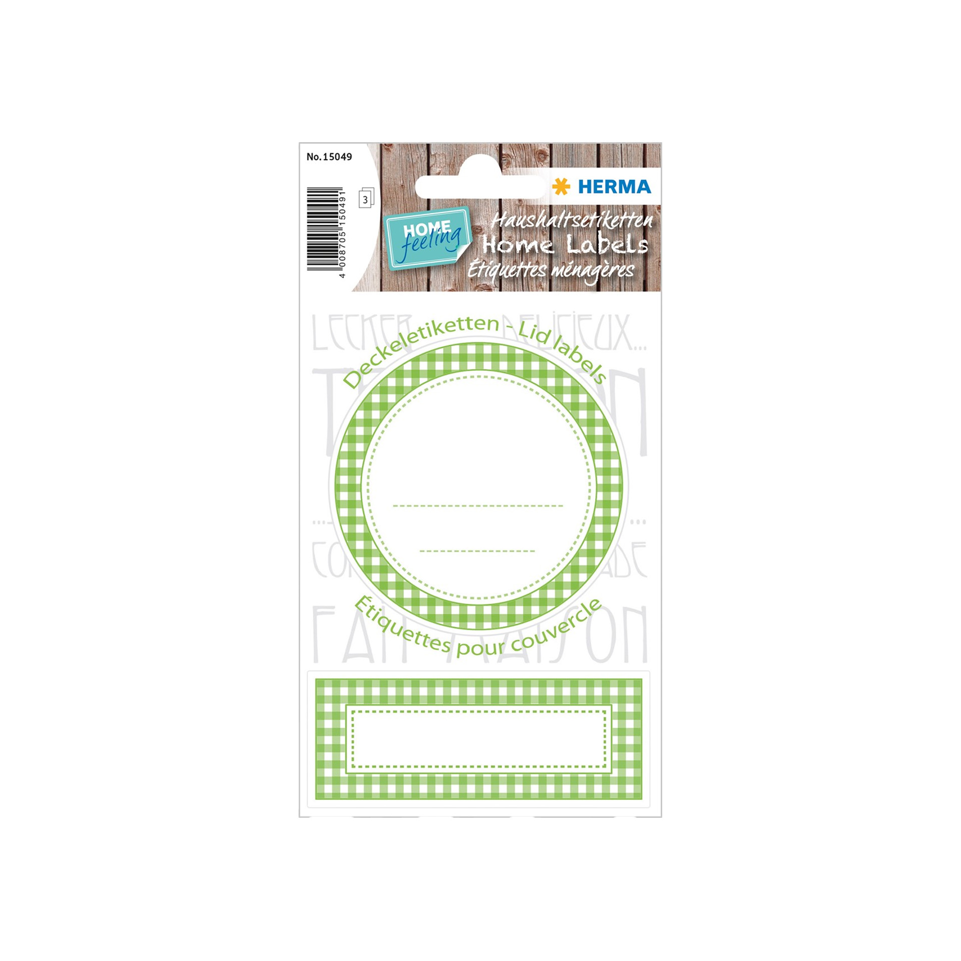 Rótulo Herma Cozinha Redondo Verde 7cm