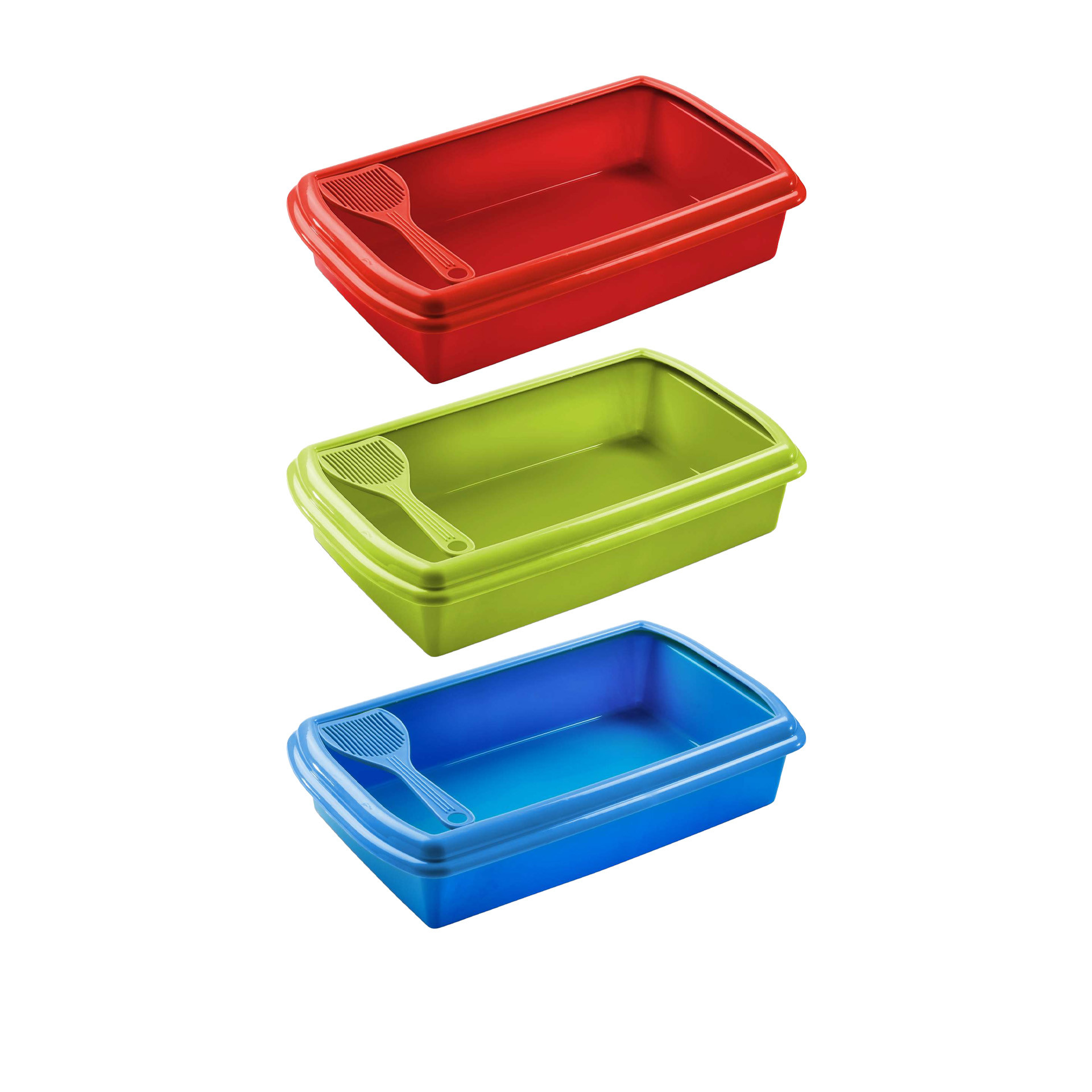 Caixa Higiénica com Pá Plástico Cor Sólida 8000ml 48X29X11cm