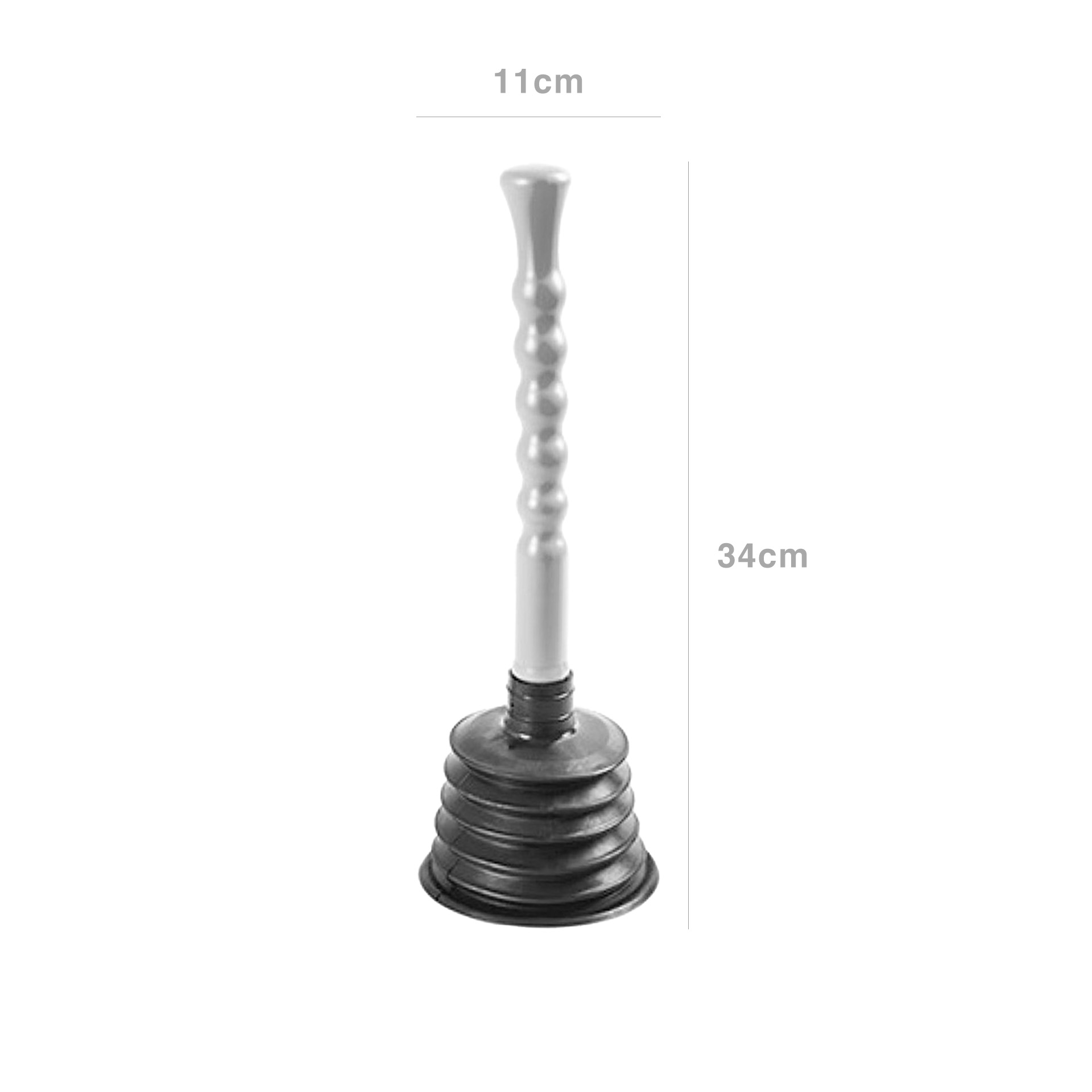 Desentupidor Fole com Cabo Plástico 11X34cm