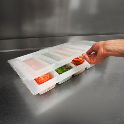 Caixa 4 Divisões com Tampa Gn1/1 53X32.5cm Caixa 4 Divisões com Tampa Gn1/1 53X32.5cm