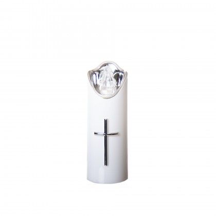 Crio Eltrico Cruz Cilindro Luz Fria 5.5X14.5cm Prateado