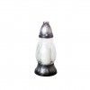 Candeeiro Vidro Ondas S29 11X25.5cm Prateado
