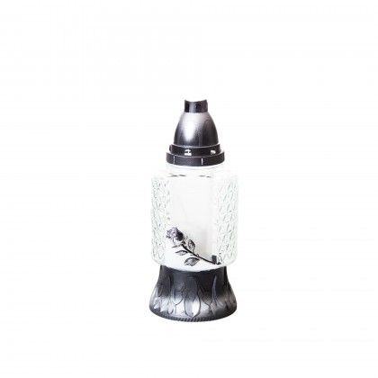 Candeeiro Vidro Z17 11X26cm Prateado