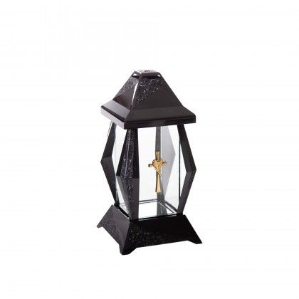 Candeeiro Capela Cruz 14.5X28.5cm Preto
