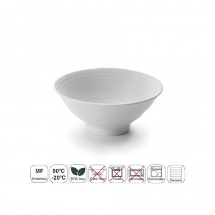 Tigela Melamina Lacor White & Black Cnica Branco 17X7cm