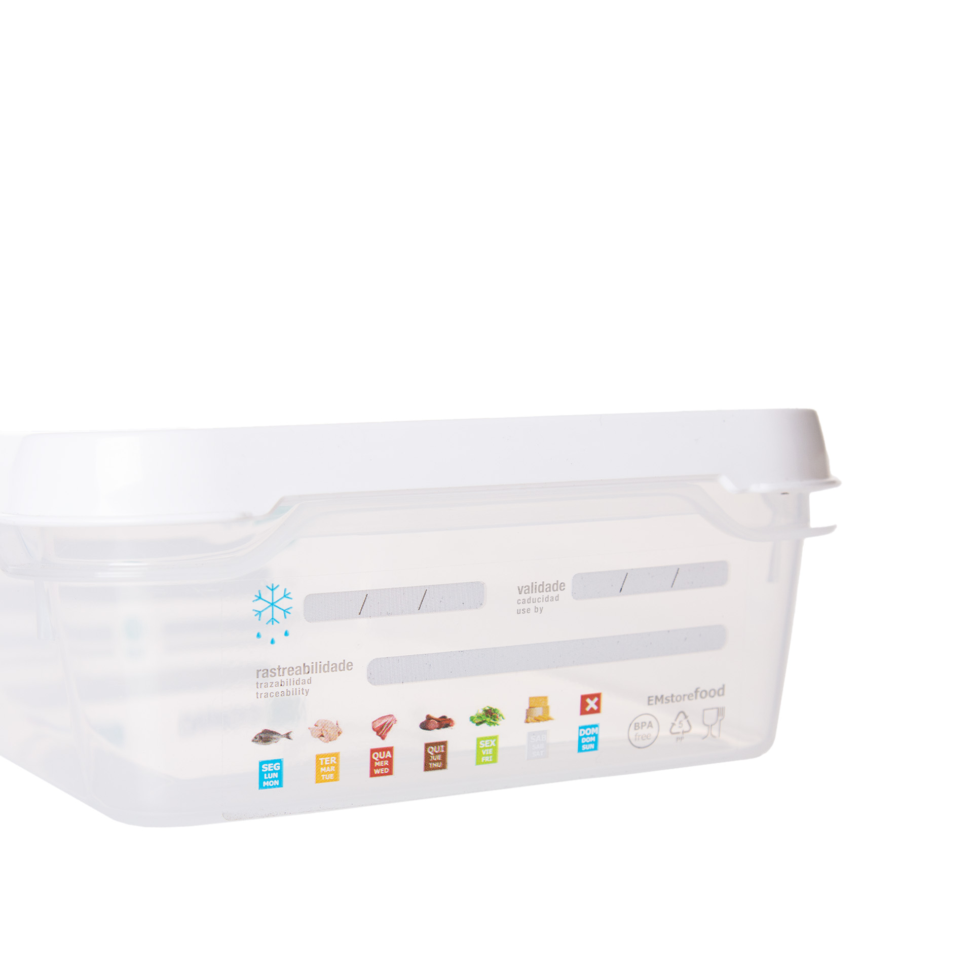 Caixa Hermética Plástica Gowo com Tampa Retangular 2L 24.5X16X6.5cm