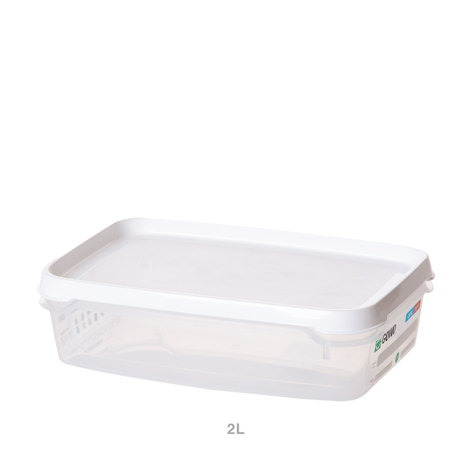 Caixa Hermética Plástica Gowo com Tampa Retangular 2L 24.5X16X6.5cm
