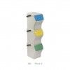 Balde Modular Reciclagem Easy Waste Branco 20L 35X27X106.5cm Pack 3