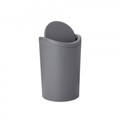 Balde WC com Tampa Basculante Standard Cinzento 6L 19X28cm