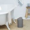 Balde WC com Tampa Basculante Standard Cinzento 6L 19X28cm