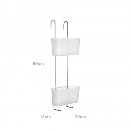 Cesto Cabide WC Standard Duplo Glac 20X13X59cm