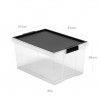 Caixa Multiusos Plstica New Preto 35L 37X51X26cm