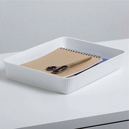 Organizador Baobab Branco A4 3.8L 24.7X33.6X5.6cm Organizador Baobab Branco A4 3.8L 24.7X33.6X5.6cm