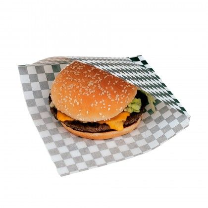 Saco Antigordura para Hambrguer Preto 16X16.5cm Pack 500