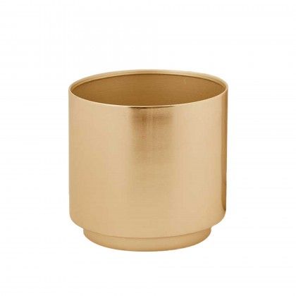 Vaso Decorativo Metal Dourado 18X16.5cm