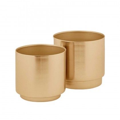 Vaso Decorativo Metal Dourado 18X16.5cm