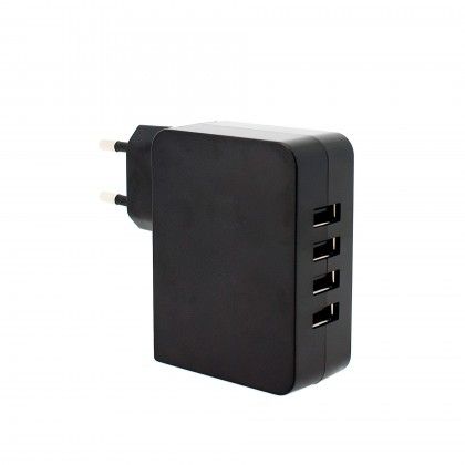 Carregador 4 Portas Usb 9.3X7.5X2.9cm