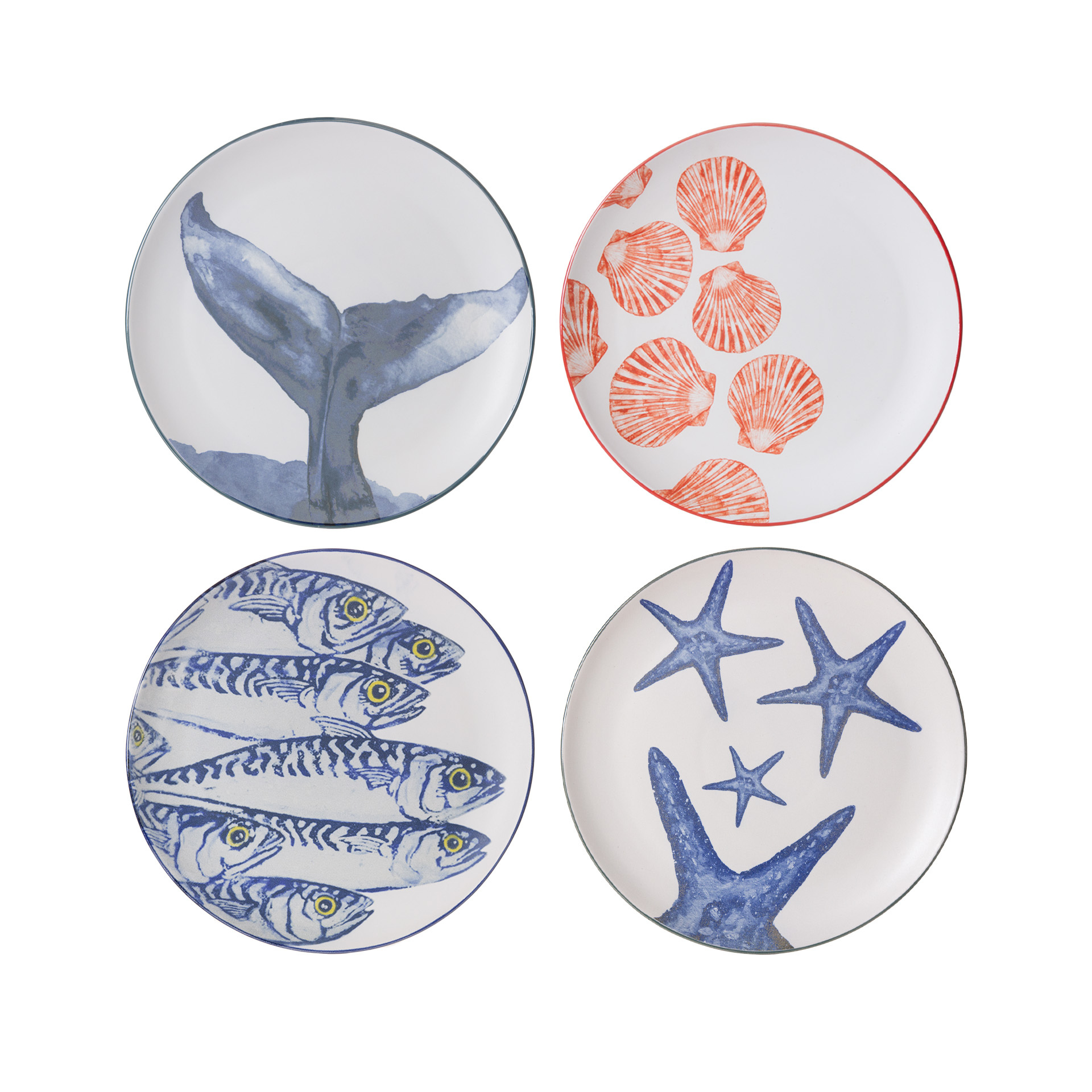 Prato Figura Mar Redondo Branco 36cm