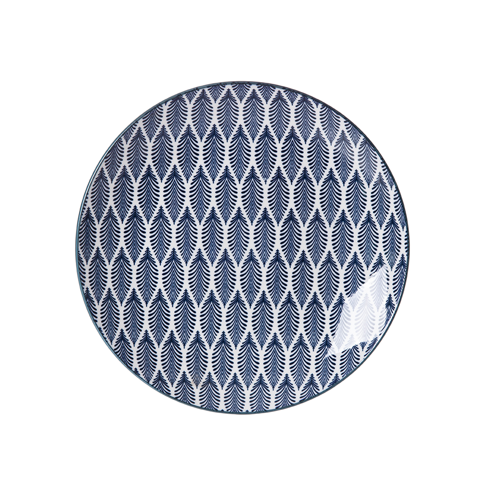 Prato Raso Padrão Azul 10.5cm