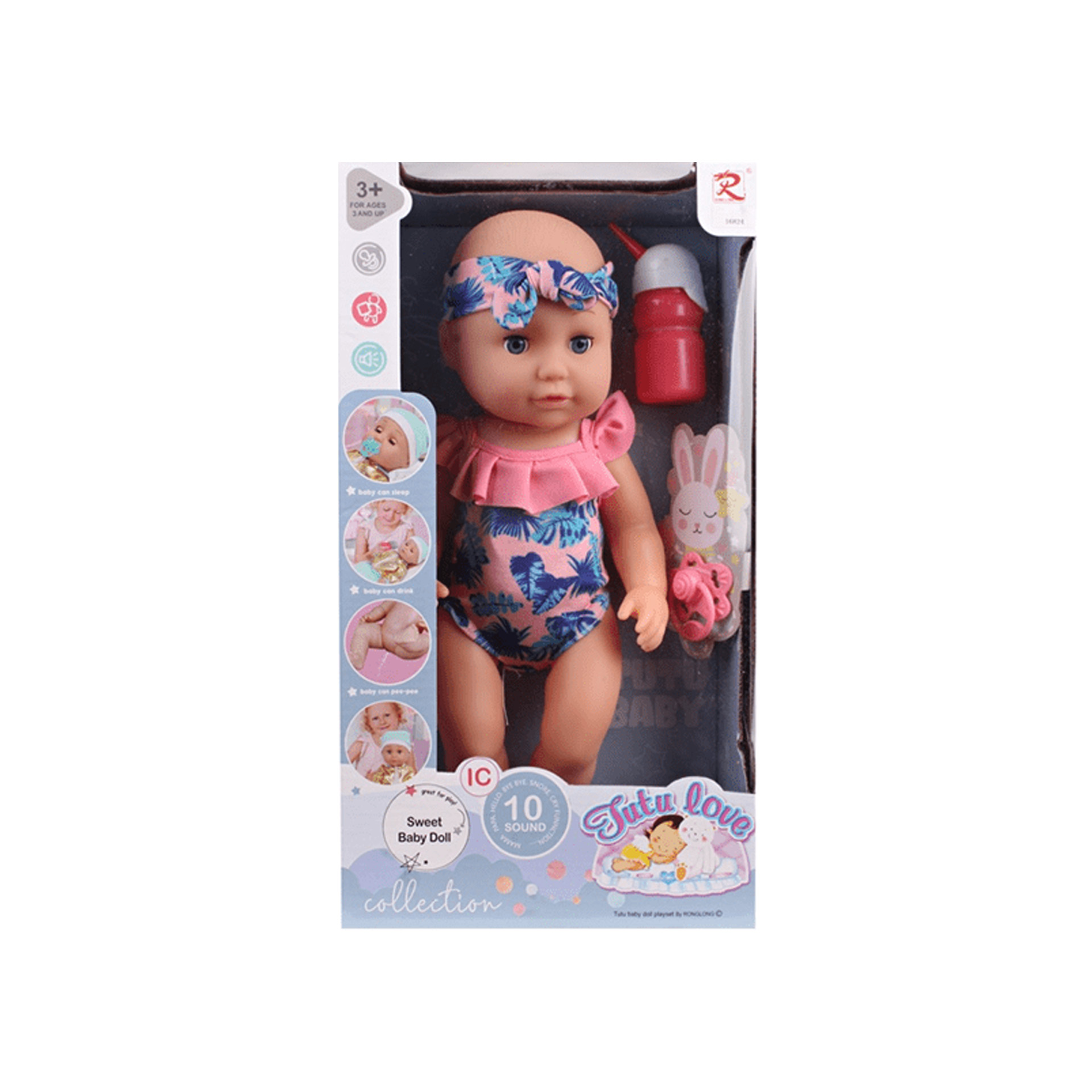 Boneca 10 Sons Tutu Love 37.5X11X20.5cm
