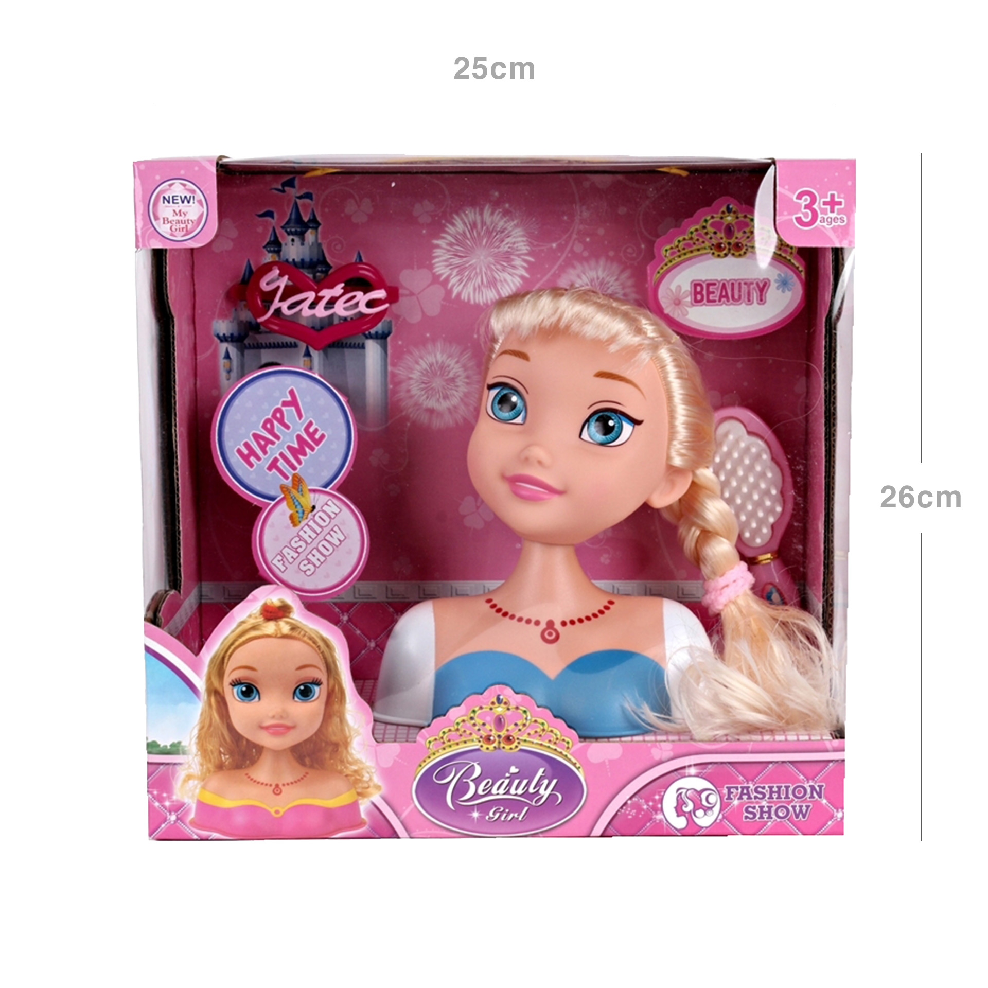 Busto Boneca com Escova 25X11X26cm