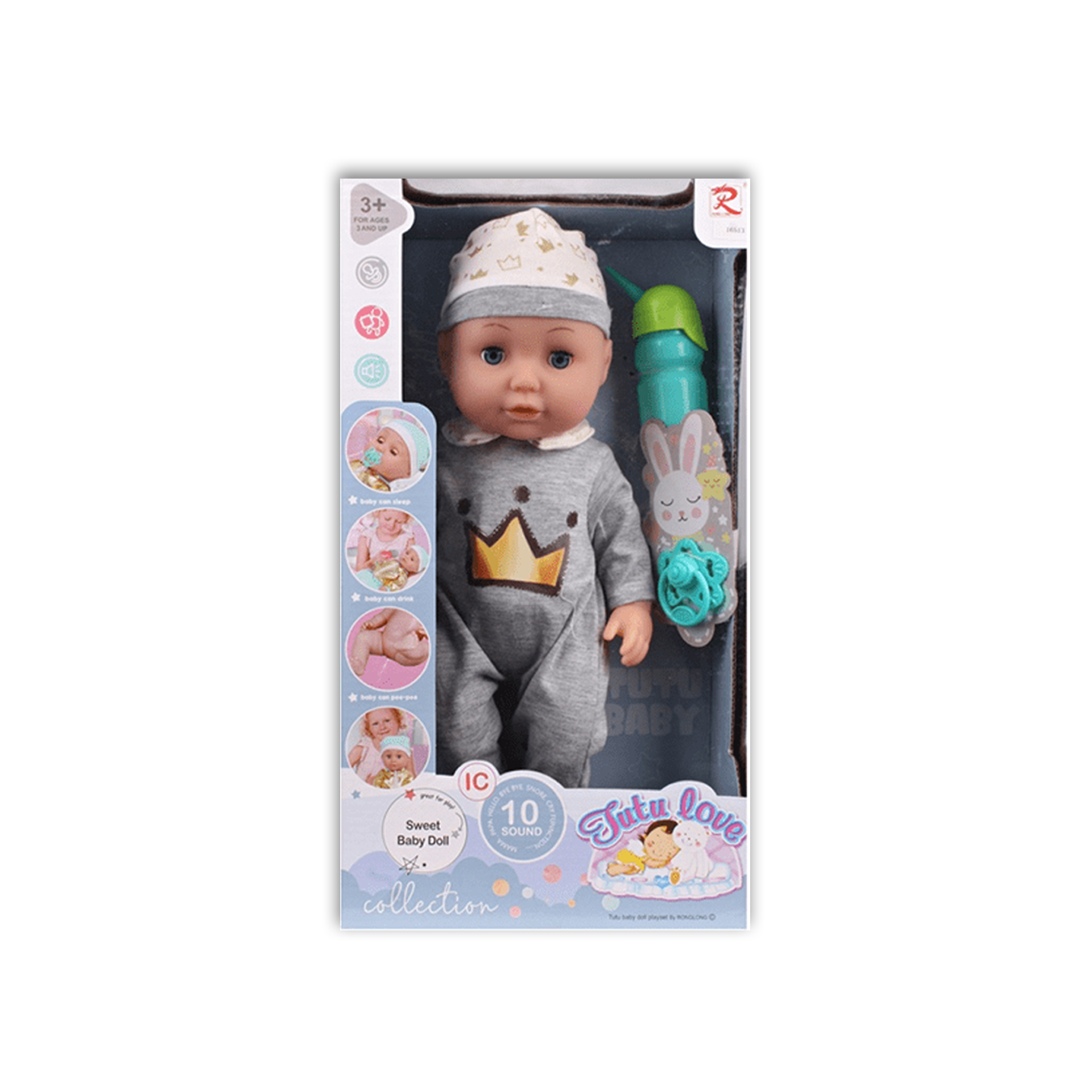 Boneca 10 Sons Tutu Love 37.5X11X20.5cm