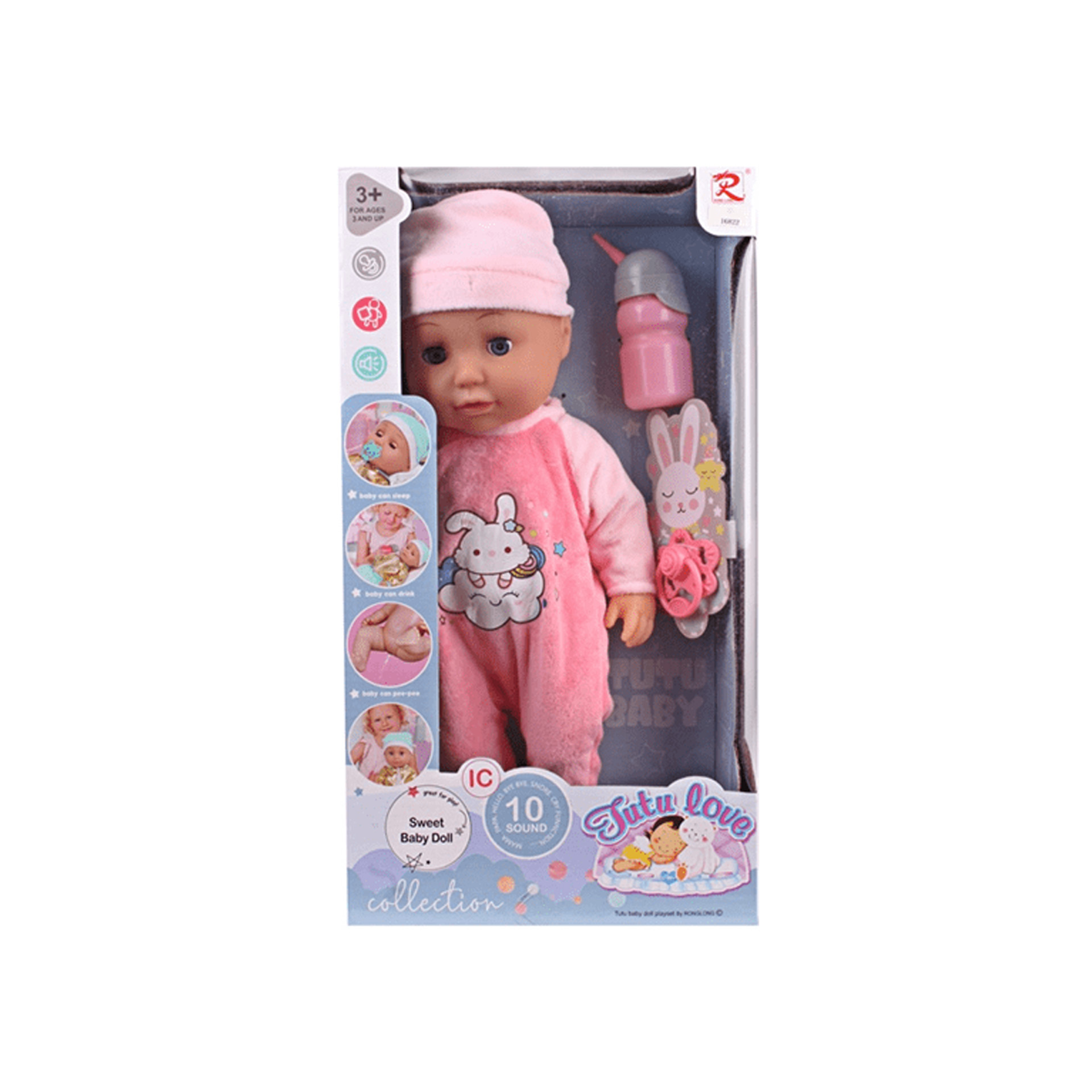 Boneca 10 Sons Tutu Love 37.5X11X20cm