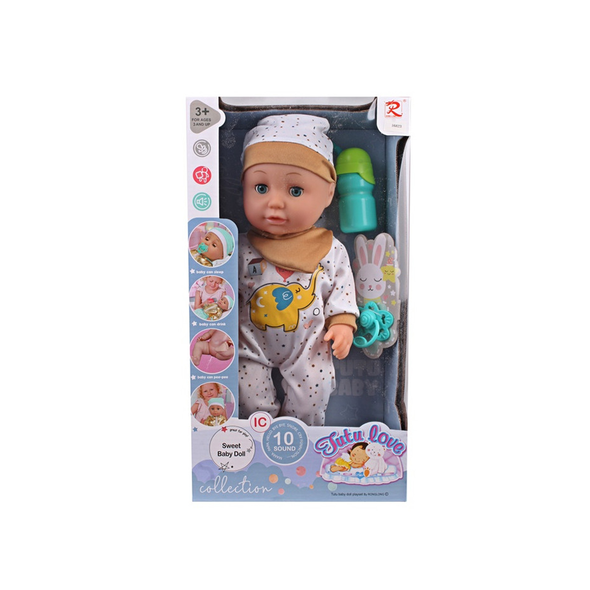 Boneca 10 Sons Tutu Love 37.5X11X20.5cm