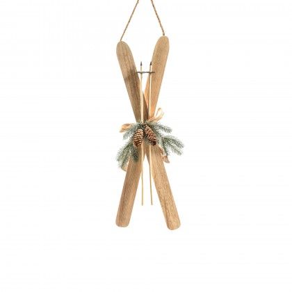 Decora��o Esqui Madeira 72X25cm
