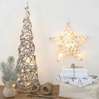 Árvore Natal Metal 10 Led Branco 12X12X40cm Árvore Natal Metal 10 Led Branco 12X12X40cm