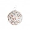 Bola Natal Metal 10 Led Branco 15cm
