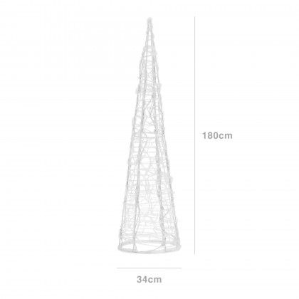 Árvore Natal Metal 1800 Led 34X34X180cm Árvore Natal Metal 1800 Led 34X34X180cm