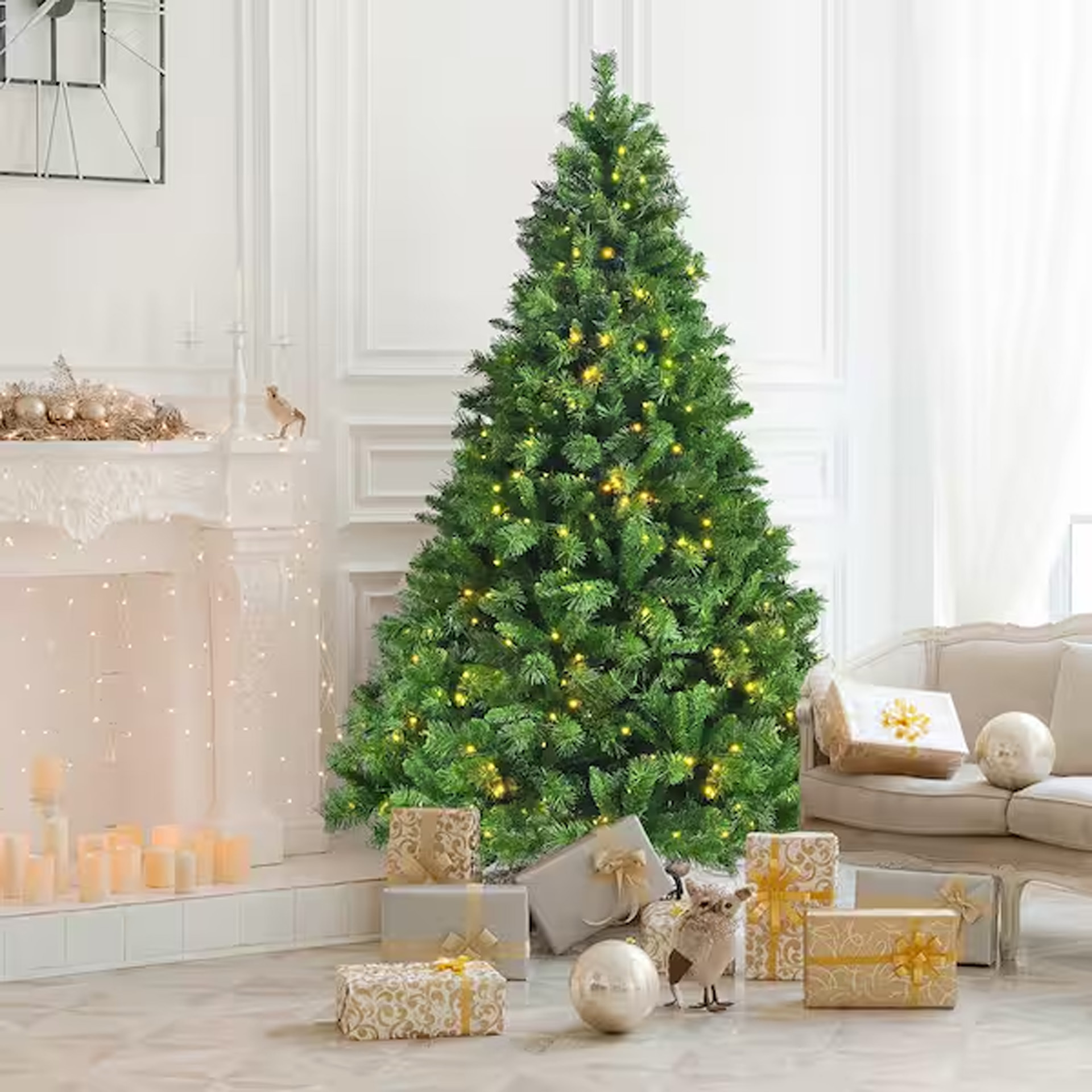 Árvore Natal Redonda Verde 118X210cm