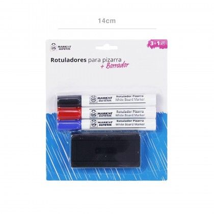 Marcador Quadro Branco Market Suprem 14cm + Apagador 10cm Marcador Quadro Branco Market Suprem 14cm + Apagador 10cm