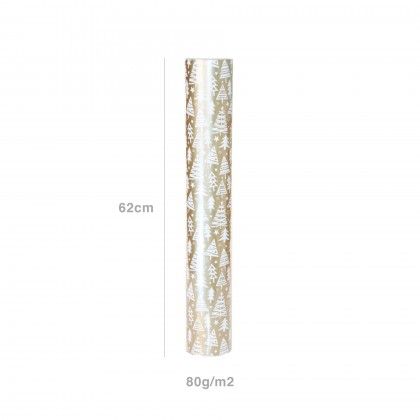 Bobine Papel Embrulho Celuloso Natal 4kg 62cm Árvores Bobine Papel Embrulho Celuloso Natal 4kg 62cm Árvores