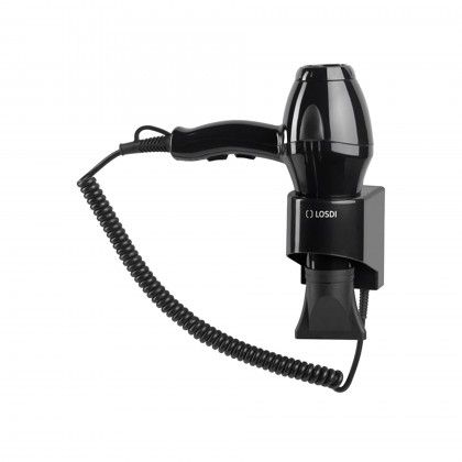 Secador Cabelo Parede 2 Velocidades Preto 1900W 24.8X10.5X26cm Secador Cabelo Parede 2 Velocidades Preto 1900W 24.8X10.5X26cm