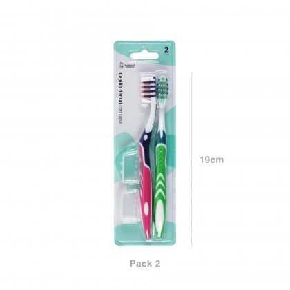 Escova Dentes 19cm Pack 2