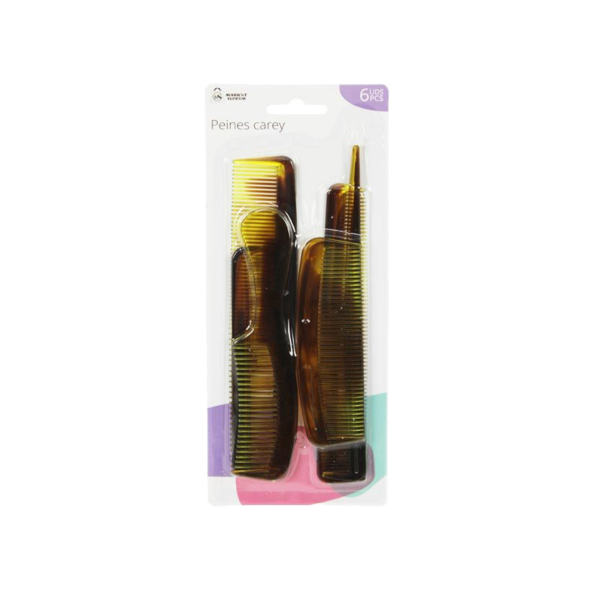 Pentes Cabelo 6 Unidades Castanho 18cm